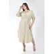thumbnail image 1 of Vestido largo a rayas Roman Fashion /Tallas Extras, 1765-1 (Beige) beige 36, 1 of 6