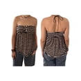 thumbnail image 2 of Argulvti Women Tube Top, Strapless Backless Solid/Stripes Vest Pleated Summer Tops, 2 of 9