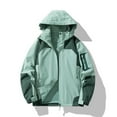 thumbnail image 4 of WTOBBY Men's Waterproof Sun Protection Jacket, UPF 50+ Outdoor Sports Windbreaker with Hood, Quick-Dry Hiking Commuter Coat,Light Green XL, 4 of 5