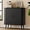 2-Black, variant on FANRAL 31.5" Wide Fluted Sideboard Buffet Cabinet with Sliding Door,Adjustable Shelves,Multi-Functional Storage Console for Kitchen Dining Room Living Room,Natural Oak Storage Cabinet