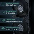 thumbnail image 2 of Arctic ACFAN00299A P9 PWM PST CO – 92mm Pressure Optimized Case Fan | Dual Ball bearing | PWM Controlled speed with PST SplitterBlack, 2 of 6