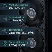 Arctic ACFAN00299A P9 PWM PST CO – 92mm Pressure Optimized Case Fan | Dual Ball bearing | PWM Controlled speed with PST SplitterBlack