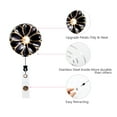 thumbnail image 3 of Qinsuee Retractable Badge Holder, ID Badge Reel with Pearl, 3 Pack (Black), 3 of 7