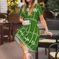 thumbnail image 3 of Easygdp American Football Field2 para Vestido Transpirable de Mujer, Vestido Suelto de Manga Corta con Pliegues y Bolsillos para el Verano, 3 of 6