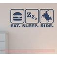 thumbnail image 4 of Eat Sleep Ride Cowboy Cowgirl Vinyl Decals Western Wall Stickers 23x10 Deep Blue Option 1, 4 of 6