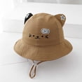 thumbnail image 2 of Bucket Hats Cute Cartoon Cat Ear Buckets for Girls Wide Brim Sun Hats for Girls with Adjustable Strap, 2 of 7