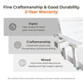 thumbnail image 2 of Innovaze 5 Ft Outdoor Wooden Porch Swing with Cupholders, Heavy Duty 880 LBS for 3 Seater,All-Weather resistant, White, 2 of 7