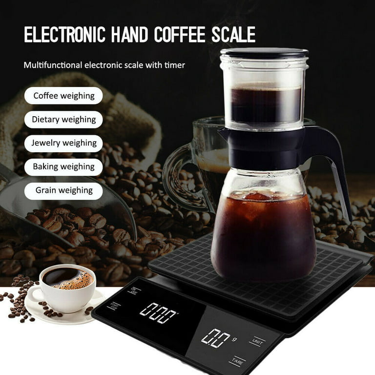 0.1g Digital Coffee Scale With Timer Electronic Scales Food Balance  Measuring Weight Kitchen Coffee Scales 
