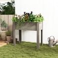 thumbnail image 2 of Jopath Grey Raised Garden Bed with Legs, Elevated Wooden Planter Box for Outdoor Plants Flowers Fruits Vegetable Herb Growing(31"x31"x16"), 2 of 9