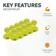 thumbnail image 5 of Large Yellow Acrylic Push Pin Magnet - 21mm dia x 26mm tall (1 Pack of 10), 5 of 6