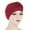 Wine Red, variant on AYYUFE Head Scarf Solid Color Braid Headdress Brimless Pure Color Turban Cap Party Accessories