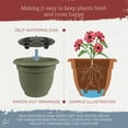 thumbnail image 2 of Bloem Ariana Pot Planter: 20" - Living Green - Durable Resin Pot, For Indoor and Outdoor Use, Gardening, Self Watering Disk Included, 11 Gallon Capacity, 2 of 9