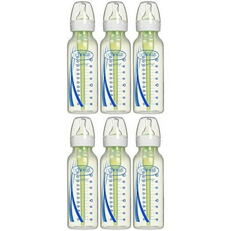 Dr. Brown's Bottles 6 Count (8 Oz), Option Bottles Can Be Used with or Without the Vent