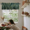 thumbnail image 6 of Forest Curtain Valance for Windows/Living Room/Kitchen/Bathroom/Farmhouse, Short Rod Pocket Tier Curtain Window Treatment Kitchen Curtain, 1 Panel 54 x 18 Green Rustic Cabin Lodge Farmhouse Pine Trees, 6 of 6