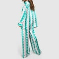 thumbnail image 4 of Pajamas Women's Long Sleeve Pj Set Soft 2 Piece Loungewear Sleepwear with Jogger Pants,Blue,XL, 4 of 4
