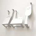 thumbnail image 3 of Hook Rack Behind the Door Punching-Free Kitchen Cupboard Door Wall Hanger Storage Clothes Hat Key Ar White iron, 3 of 6