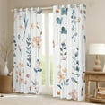 thumbnail image 2 of Castle Fairy Chic Flower Blackout Curtains Set of 2 (52x84 Each),Botanical Plants Window Curtains,Spring Garden Curtains and Drapes,Super Cozy Floral Room Decor, 2 of 6