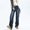 Blue, variant on Women's Vintage Blue High Waisted Straight Leg Denim Pants With Pocket Detail Trendy Wide Leg Flare Jeans Jean Pants for Women Work High Fashion Women Women plus Size Pants Elastic Waist Jean Pajama