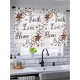 thumbnail image 5 of Sheer Curtains 54 Inch Length, Grey Wooden Grain Semi Sheer Curtains Light Filtering Window Treatment, Brown Country Texas Star Branches Privacy Voile Drapes for Living Room Bedroom 52x54 Inch, 5 of 7