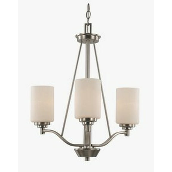 70525-3 BN-Trans Globe Lighting-Mod Space - Three Light Chandelier-Brushed Nickel Finish