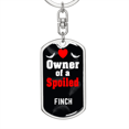 thumbnail image 5 of Finch Bird Stainless Steel or 18k Gold Premium Swivel Dog Tag Keychain, 5 of 16