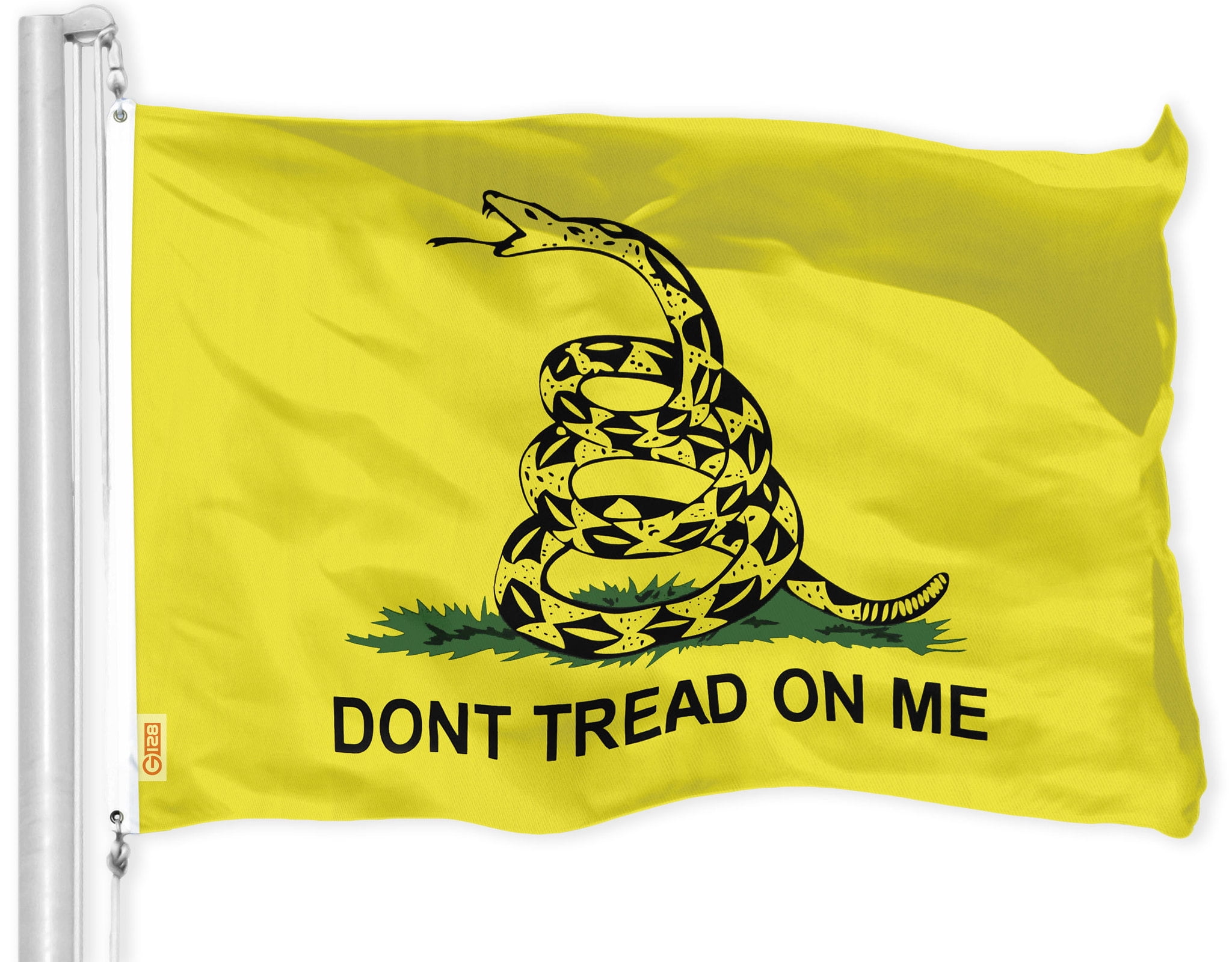 G128 Combo Pack: 3'x5' Gadsden Flag Don't Tread on Me and 3'x5' America Flag 150D Polyester Grommets