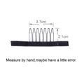 thumbnail image 3 of 24 Pieces Steel Cloth Wig Combs and Clips Set - 7-Teeth Hair Accessories Tools for Making Wigs and Hairpieces (Black), 3 of 6