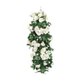 thumbnail image 2 of Oefntac Artificial Flower 4PC Rose Hanging Artificial Flowers Rose Simulation Faux Orchid Vine Home Garden Decoration Long Bouquet Table Wedding Fence, 2 of 9