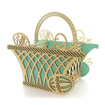 Easter Basket Centerpiece Wood Flourish Chicks Eggs 4051051