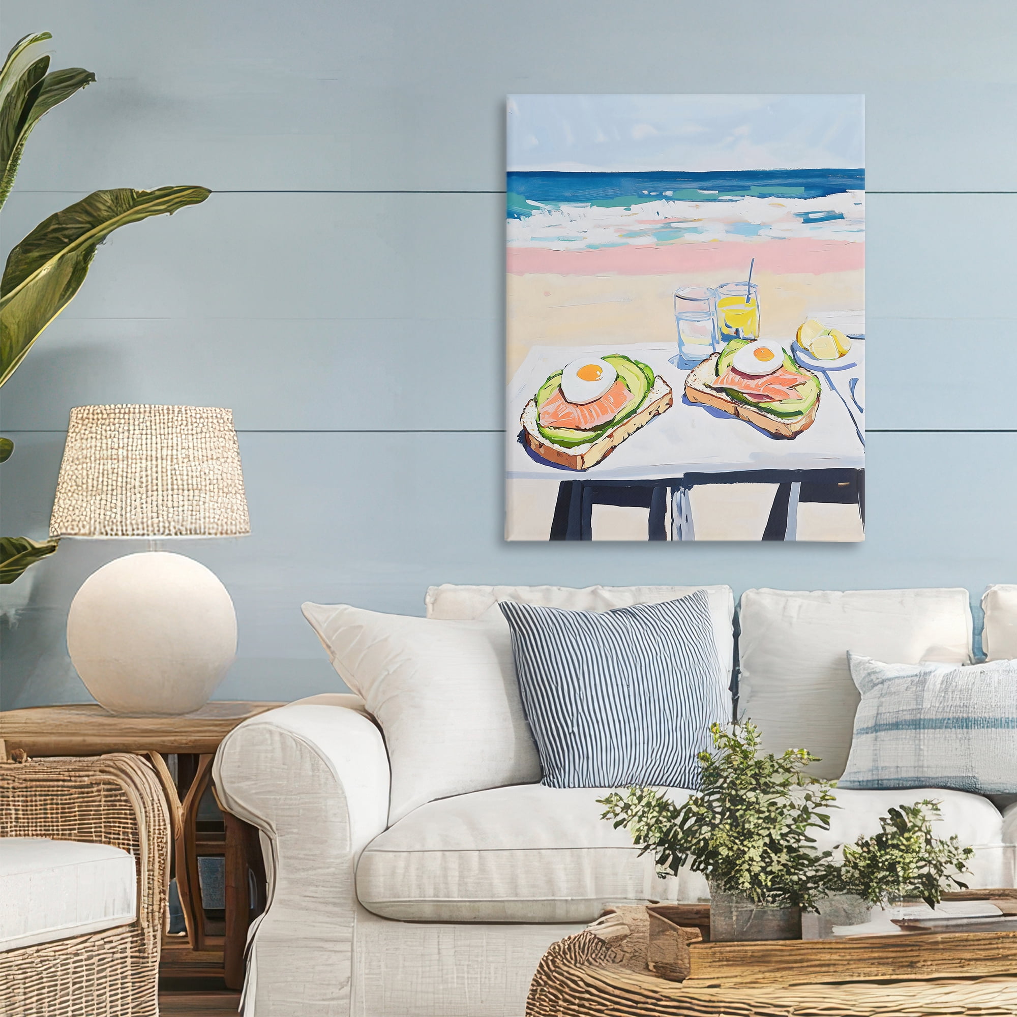Stupell Industries Avocado Toast at Beach Canvas Wall Art, design by The Prints Vibe