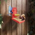 thumbnail image 3 of Funny Proud Men Squirrel-Animal Feeder Large Capacity Picnic Table Feeder for Outside Garden, 3 of 5