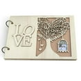 thumbnail image 1 of Wooden Guest Book Wedding Reception Exquisite Romantic Guest Sign in Book Adornment Container Writing Pad for Storage Decoration, 1 of 6