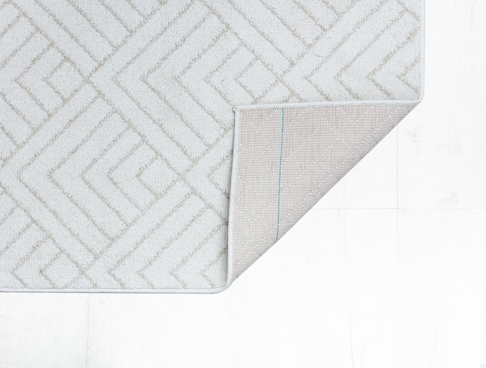 Mason Brooks Azure AZ10C Deco Cream Geometric Contemporary Ivory Area Rug, 8'3" X 10'0"