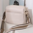 thumbnail image 1 of Bolso bandolera de cuero Bolso de hombro con correa ancha de rayas casuales Bolso femenino (Beige), 1 of 9