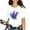 White, variant on Womens Summer Tops under $5! Xqxayjr Ladies Summer Shirts Short Sleeve Funny Cute Feather Graphic Fashion Tee Shirts Casual Loose Round Neck Basic Blouse Clothing