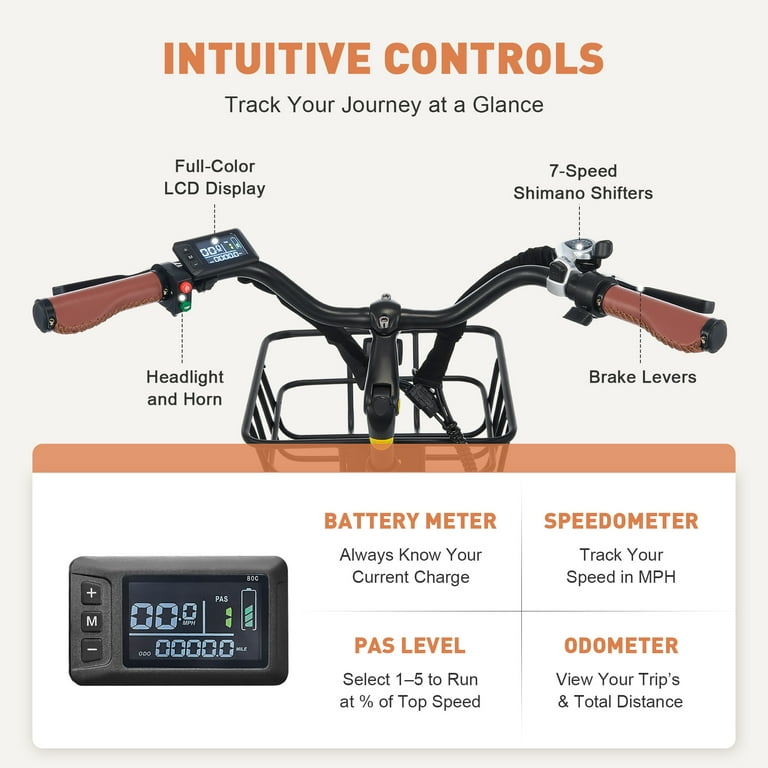 Viribus Commuter Electric Bike for Adults, 26