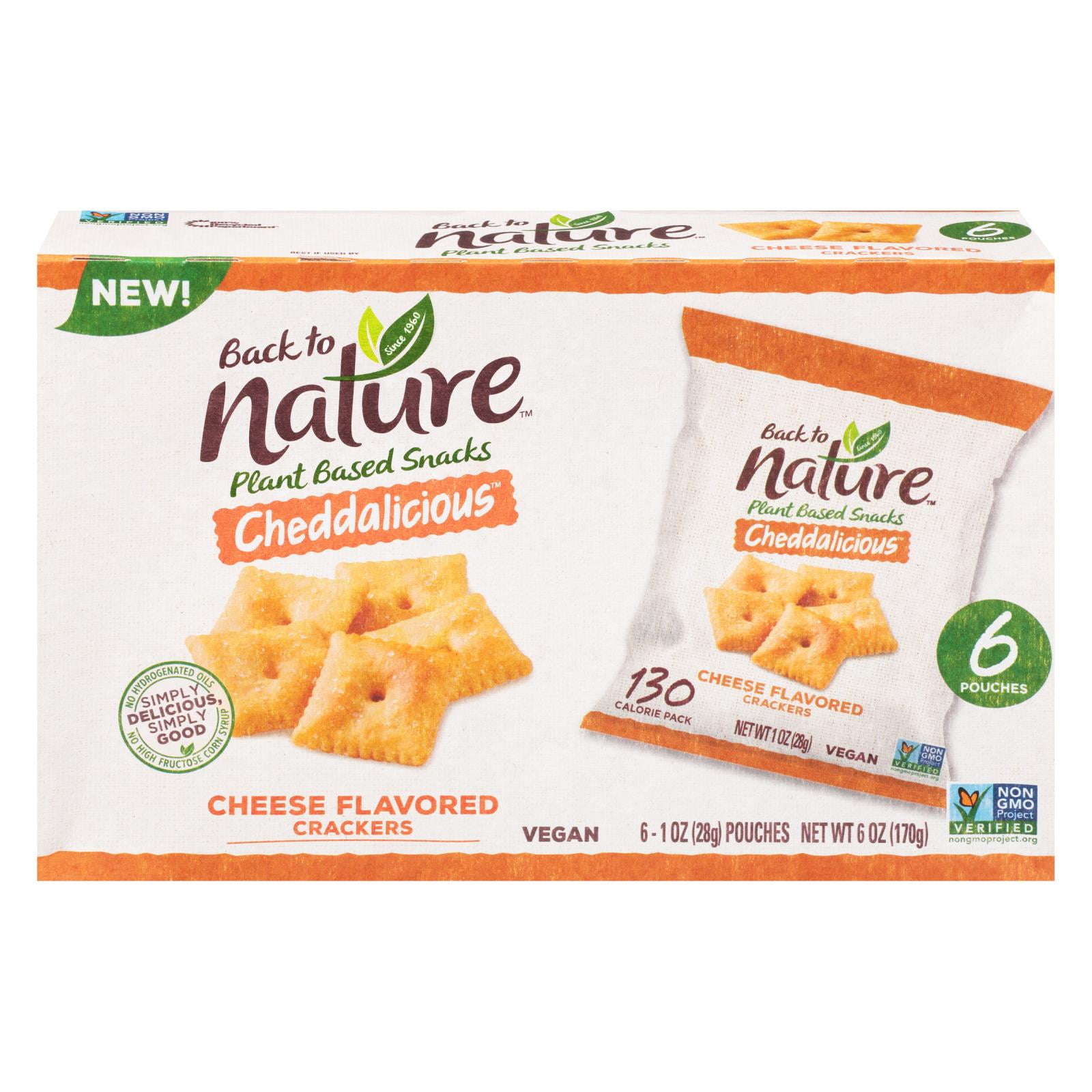 (4 Pack)Back To Nature Crackers Cheddalicious, 6/1 oz.