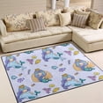 thumbnail image 3 of SKYSONIC Area Rug Pad Mermaid with Dolphin and Seashell Nursery Rugs Floor Mat for Kids Playing Room Living Room Bedroom, 80 x 58 inch, 3 of 6
