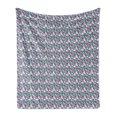 thumbnail image 1 of Floral Soft Flannel Fleece Throw Blanket, Romantic Delicate Flowers and Leaves Drawn by Hand, Cozy Plush for Indoor and Outdoor Use, 50" x 70", Multicolor, by Ambesonne, 1 of 5