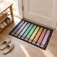 thumbnail image 6 of YingYouFu Pencil Shaped Decorative Floor Mat, Non Slip Soft Faux Leather Entryway Doormat, Decorative Floor Rug for Study, Office, Entryway Home Daily Use, 6 of 7