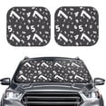 thumbnail image 2 of Windshield Sun Shade, Black Math Number Foldable Car Sun Shade Windshield For Front, 2 Pieces, 2 of 4