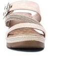 thumbnail image 3 of Gc Shoes Womens Monica Memory Foam Bling Slide Wedge Sandal, 3 of 3