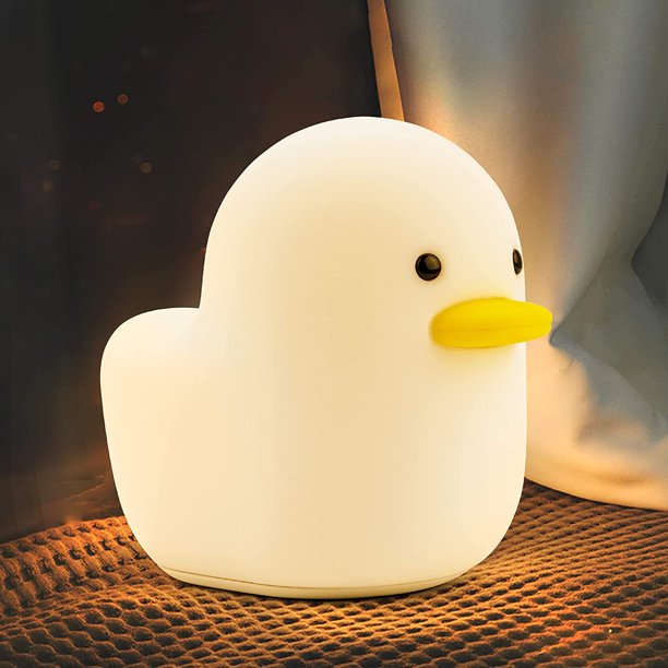 LED Night Light for Kids Cute Duckling Soft Silicone Portable