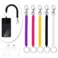 thumbnail image 2 of Porte-clés à Ressort Rétractable en Spirale, Cordon de Téléphone Extensible Anti-Perte avec Patch de Lanière pour Clés Portefeuille Cellulaire Jaune, 2 of 6