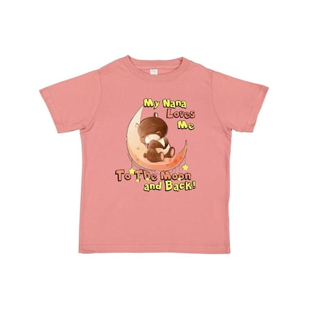 

Inktastic My Nana Loves Me to the Moon and Back Gift Toddler Boy or Toddler Girl T-Shirt