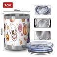 thumbnail image 3 of 12oz Tumblers Halloween Treats Pattern Vacuum Insulated Stainless Steel Travel Tumbler Cups Mug with Lid and Straw for Beer,Coffee,Beverages with Cleaning Brush for Cold & Hot Drinks, 3 of 5