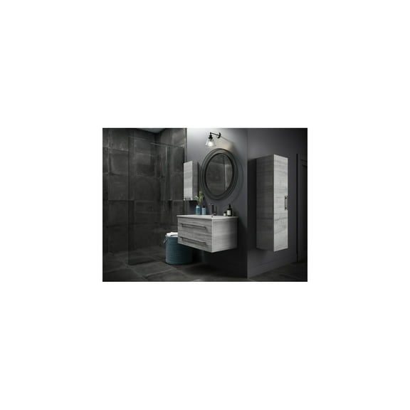 Wall Mounted Vanity 36 Inch, Modern Floating Bathroom Vanity with Soft Close Drawers