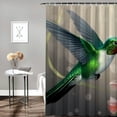 thumbnail image 2 of Chilfamy Hummingbird Flowers Waterproof Bathroom Shower Curtain with Hooks, Polyester Fabric Washable Shower Curtain for Bathroom Decoration, Various Sizes 60"x72, 2 of 7