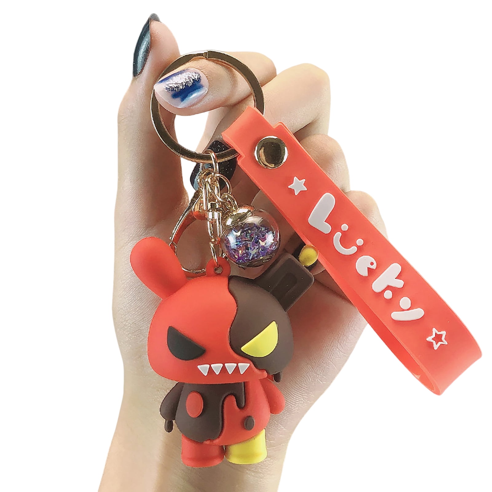 Harmtty Bunny Keychain Villain Angry Face Contrast Color India | Ubuy