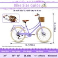 thumbnail image 3 of Kids Bike for Girls, Akaber 20 Inch Kids Bicycles for 6-15, 7-Speed Retro Cruiser with Rattan Basket, Lightweight Carbon Steel Frame, Dual Disc Brakes, 3 of 10